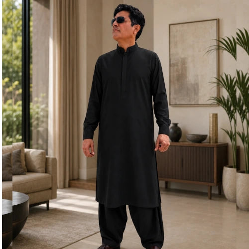 Black Unstitched Fabric