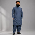 Elegant Dark Blue Shalwar Kameez – Premium Traditional Pakistani Men’s Wear
