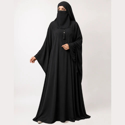 Elegant Black Embroidered Abaya